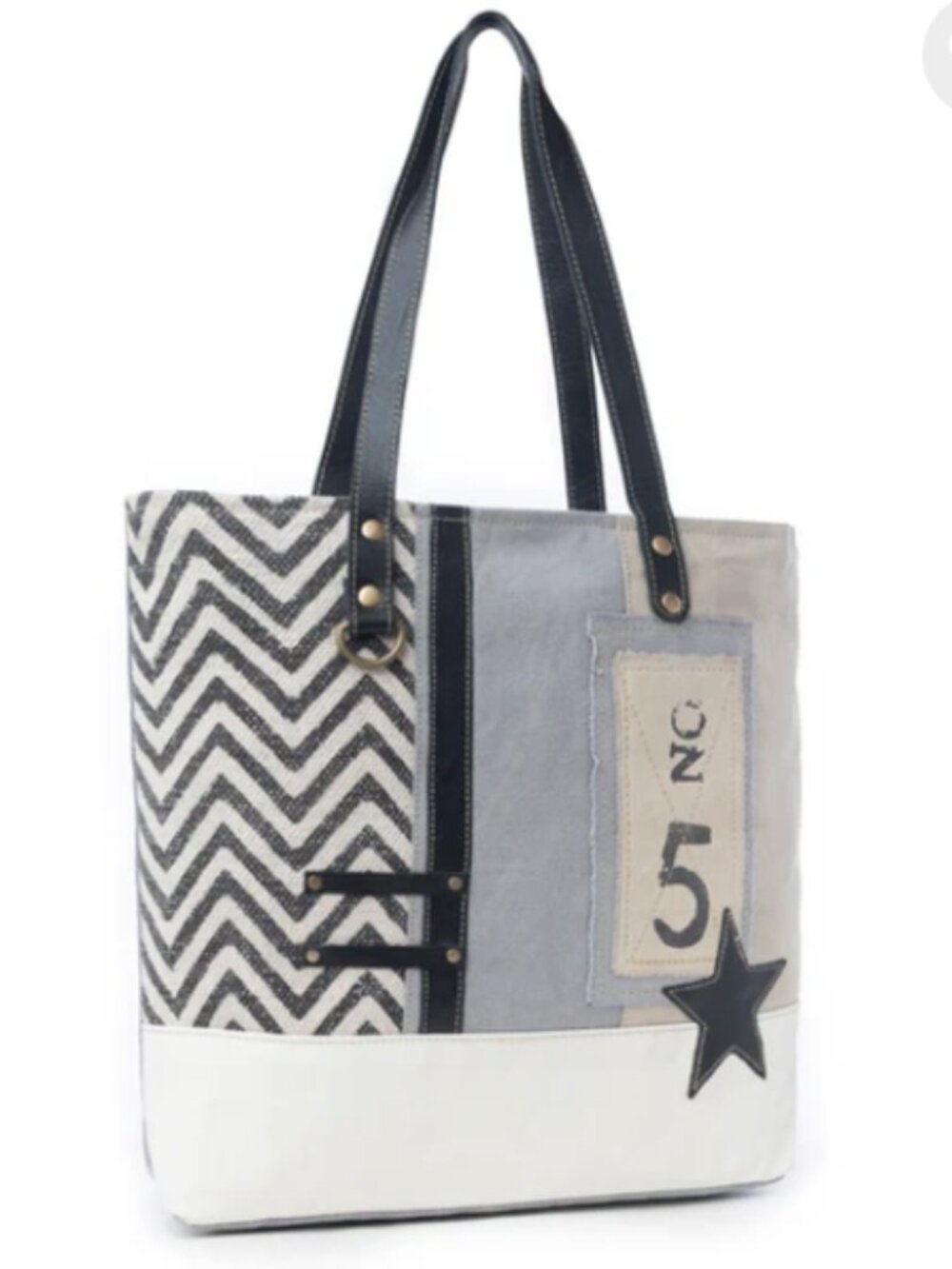 Myra Globetrotter Patch Tote Bag